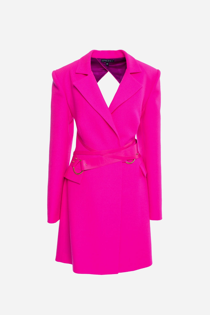 Pink Wool Jacket Dress