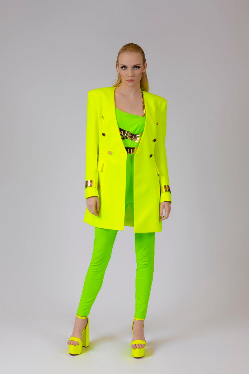 Yellow Fluo Jacket-Dress