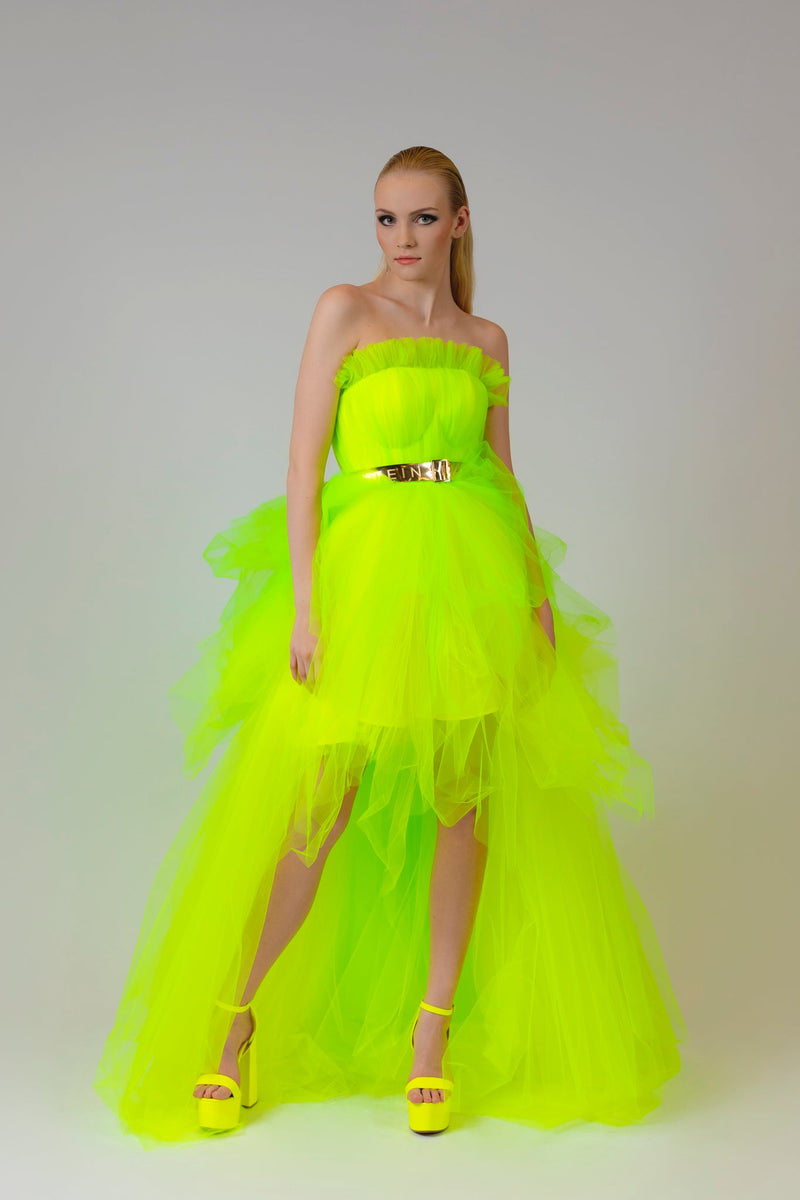 Yellow-Green Fluo Cinderella Dress