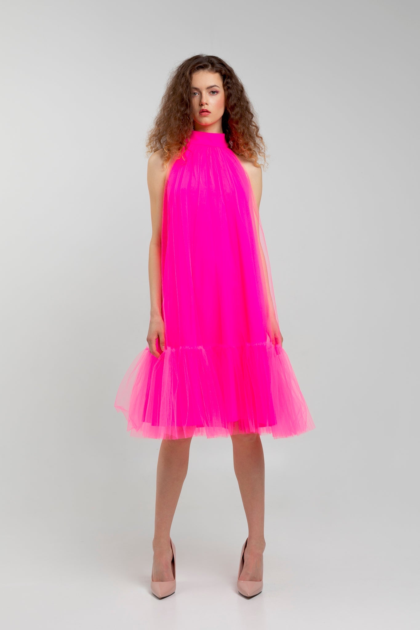Pink Fluo Tulle Dress
