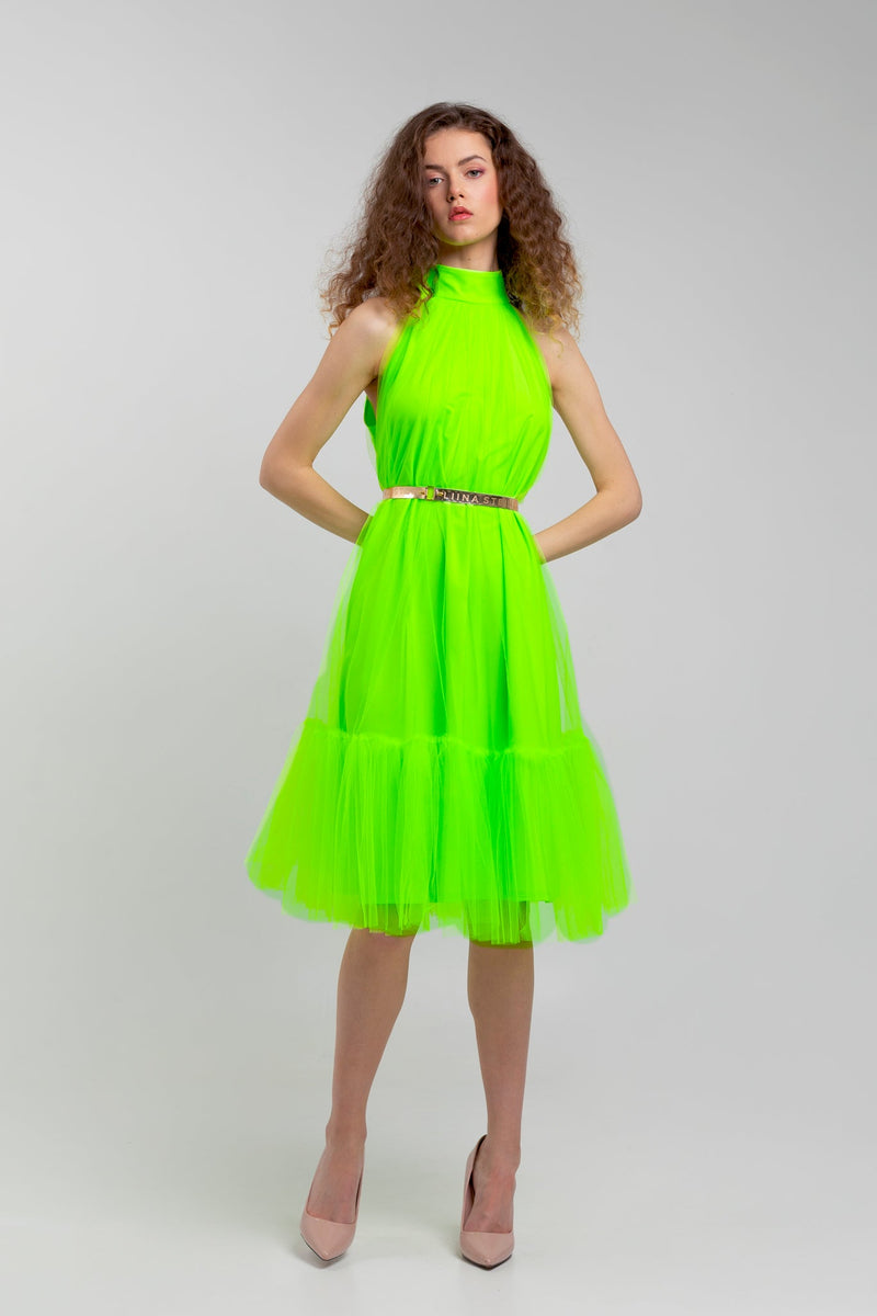 Green Fluo Tulle Dress