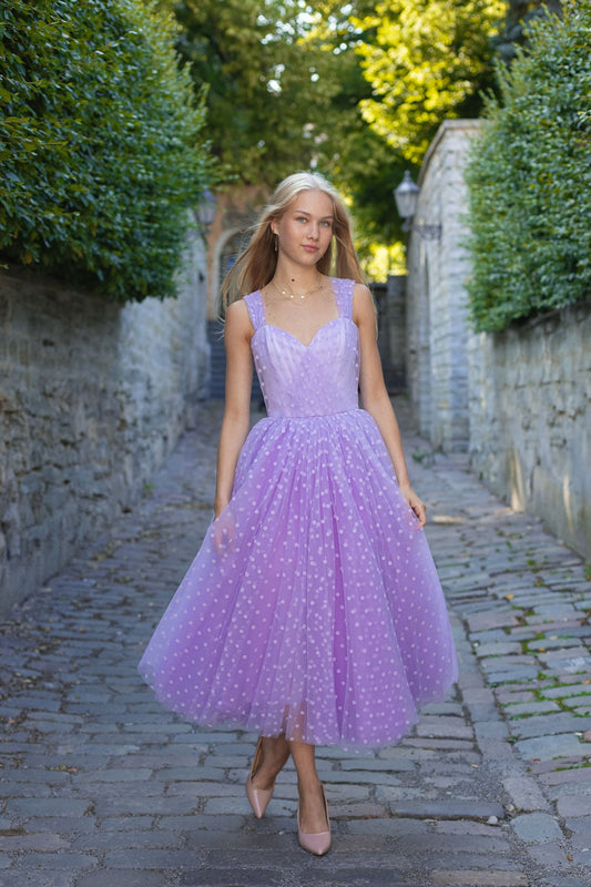 Purple Dotty Dress