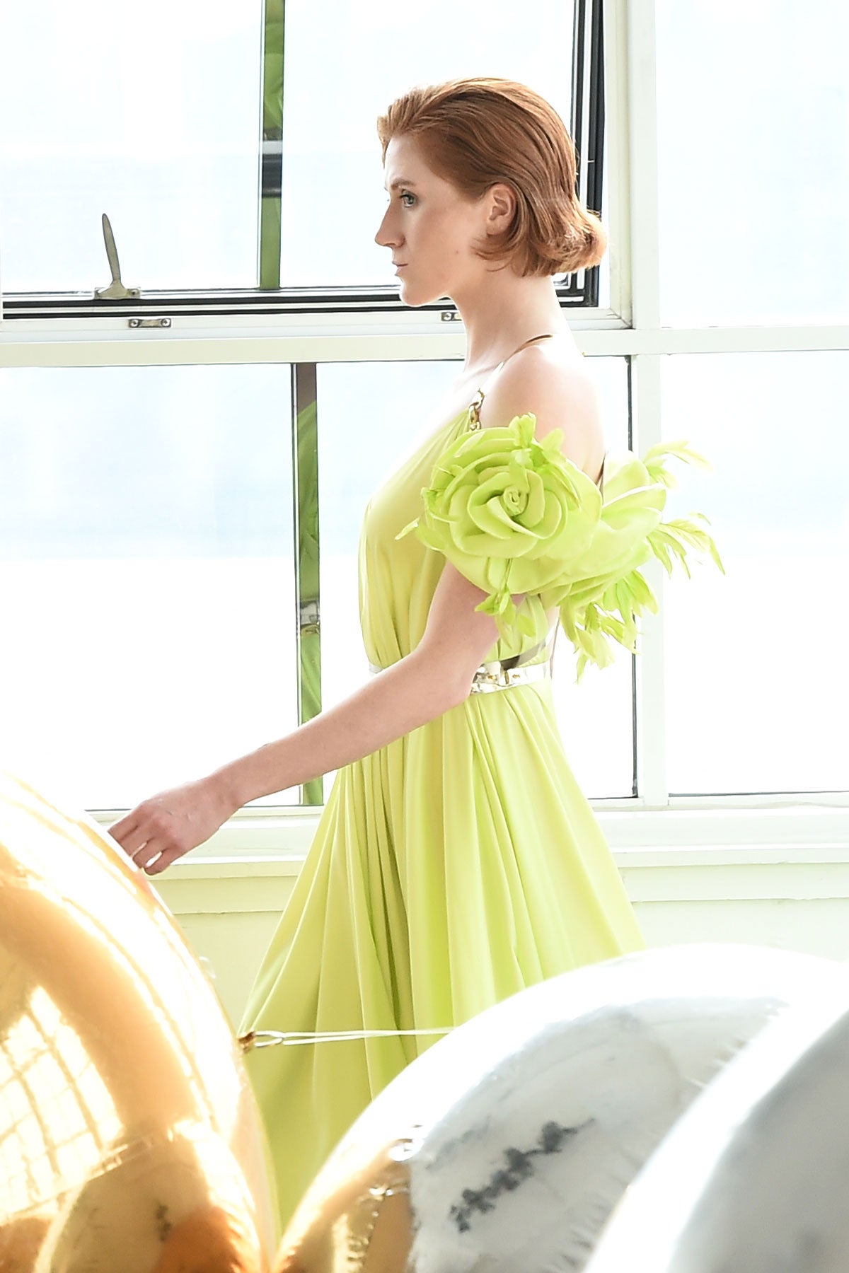 Green Walking Flower Dress
